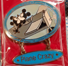 2001 M&P Plane Crazy Mickey & Minnie Mouse Sweet Kiss Dangle Disney Pin 5824 picture