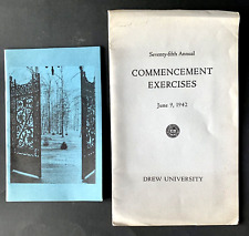DREW UNIVERSITY 75TH COMMENCEMENT EXERCISES JUNE 9, 1942 WITHIN THESE GATES picture