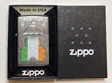 Zippo Irish Clover Celtic Knot Pocket Lighter NEW IN BOX picture