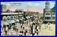 Boardwalk & Steel Pier, Atlantic City N.J. Vintage Postcard Great Condition 1915 picture