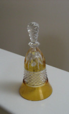 PRETTY AMBER/CRYSTAL BELL - 6 INCHES HIGH - GD USED COND picture