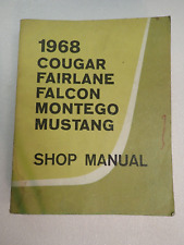 Original 1968 Ford Mercury Cougar Fairlane Falcon Montego Mustang Shop Manual  picture
