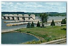 c1960 Beautiful Hiawatha Valley Whitman Dam Locks Winona Minnesota MN Postcard picture