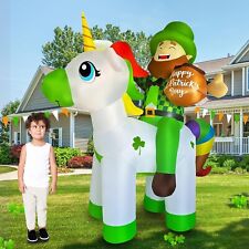 6ft LED Inflatable St. Patrick's Leprechaun on Unicorn Indoor/Outdoor Decor A140 picture