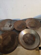 Lot Of 5 Metal Preowned Gold Mining Pans picture