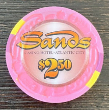 Sands Casino Hotel Atlantic City NJ Obsolete $2.50 Casino Chip picture