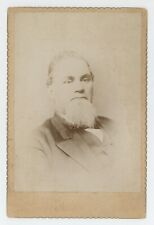 Antique 1898 ID'd Cabinet Card Mr. J. Stanley With Large Chin Beard Delta, PA picture