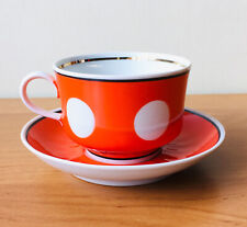 Soviet porcelain tea set, Vintage china teacup, and saucer, Ceramic tea service picture