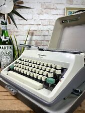 Vintage Typewriter OLYMPIA MONICA & Case Portable Mechanical 1965 Germany picture