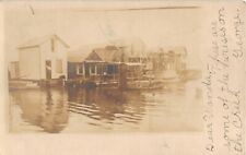 1906 RPPC Cottages & Docks on Shore Ramblersville NY Queens picture