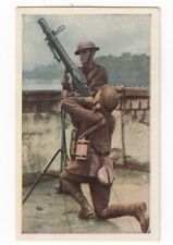 Vintage 1934 Military Card British Light Machine Gun picture