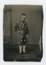1870's-1880's CIRCUS ACROBAT, CLOWN, OR POSSIBLY JESTER TINTYPE 3 1/2