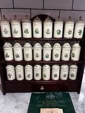 Vintage 1992 Lenox Spice Garden Complete Set - 24 Jars & Rack picture