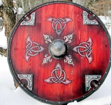 Handmade Wooden viking Battle round shield - Free Customization picture