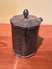 St James Lidded Box Silver Plated Vintage Octagonal Canister Made in Brazil picture