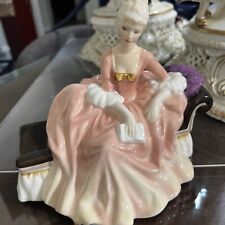 ROYAL DOULTON  BONE CHINA REVERIE HN 2306 FIGURINE LADY ON A SOFA WITH BOOK 7.5