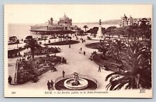 The Public Garden & The Pier-Promenade in NICE France Vintage Postcard 0598 picture