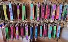 Embroidered Name/saying Strap Key Rings, Keychains with Clasp picture