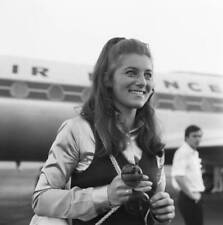 Sheila smiling as arrives airport Nice France July 9 1968 Old Photo picture