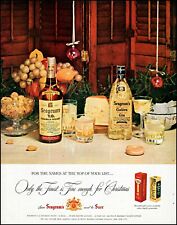 1956 Seagram's V.O. whiskey golden gin fruit cheese vintage photo Print Ad adL65 picture