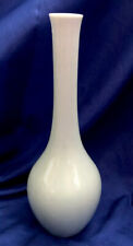 Celadon Glaze Gourd Vase Slender Neck Unique Triangular Opening Japan Vintage picture