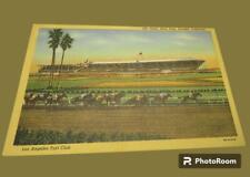 Santa Anita Park Arcadia California Horse Racing 1940s Linen Postcard picture