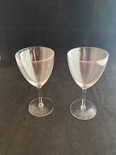 PAIR OF TWO VINTAGE CRYSTAL GLASSES APPROX 6 1/2