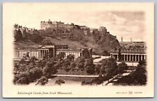 Edinburgh Castle Scott Monument Antique Divided Back Postcard picture