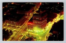 Cleveland OH-Ohio, Downtown After Dark, Vintage Postcard picture