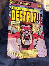 THREE DIMENSIONAL DESTROY #1(1987) w/2 SETS 3D GLASSES - 8.0 VERY FINE (ECLIPSE) picture