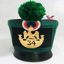 Green French Napoleonic Shako Helmet, Leather shako helmet for gifts picture