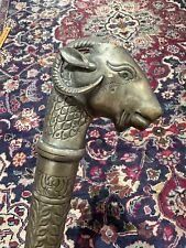 Antique gondolier's scepter brass ram head ceremonial Scepter picture