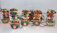 1992 Mr Christmas Holiday Carousel Musical Circus Animals Lights picture