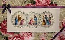 Vintage Christmas Card Nativity Shepherds Wise Men MCM Slim 6.5 x 2.75in Env NOS picture