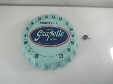 Vintage Enjoy Grapette Soda Thirsty Or Not Plastic Bottle Cap Thermometer RARE picture