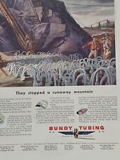 1945 Bundy Tubing Fortune WW2 Print Ad Grand Coulee Dam Pipelines Engineering picture