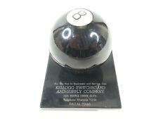 Vintage Kellogg Switchboard And Supply  Desk Paperweight 8 Ball Dallas TX Award picture