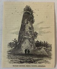 1886 magazine engraving~ MANARD MOUNDS Desha County, Arkansas picture