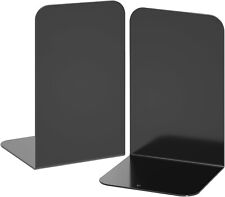 VFINE Bookends 1 Pair, Bookends for Shelves, Metal Black Book Ends for Shelves, picture