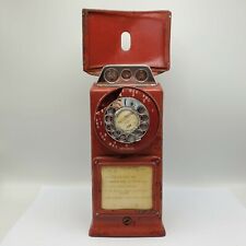 Antique Payphone 3 Coin Slot LPB-89-55 Red Phone by Automatic Electric *Rough* picture
