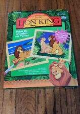 Vintage Disney's The Lion King Paint by Number On Velvet By RoseArt  picture