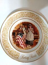 Historical Vintage Betsy Ross Collector Plate 1973 Avon Patriotic Flag picture