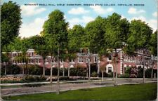 Postcard Margaret Snell Hall Girls Dormitory Corvallis Oregon Linen picture