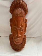 Rare Vintage/Antique Large Hand Carved Wood Royal Tribal Mask 16