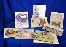 8 VTG 1950S UNUSED GET WELL GREETING CARDS w ENVELOPES 6 Artistic, 2 Master Card picture