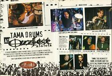 2002 2pg Print Ad of Tama Drums at Ozzfest w Kris Kohls John Tempesta, Dolmayan  picture