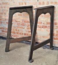 Vintage Cast Iron Legs Industrial Use or Machine Decor Pedestal /Table / Stand picture