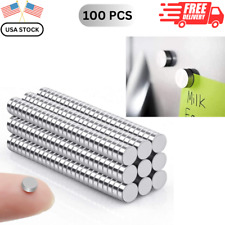 100 Pack Mini Neodymium Magnets 5 x 2mm for DIY Crafts Whiteboard and Office picture