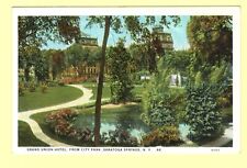 Grand Union Hotel from City Park Saratoga Springs New York 1920's Postcard picture