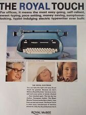Royal Typewriter Print Ad Original Vtg 1965 Electress Blue Ballantine Whisky  picture